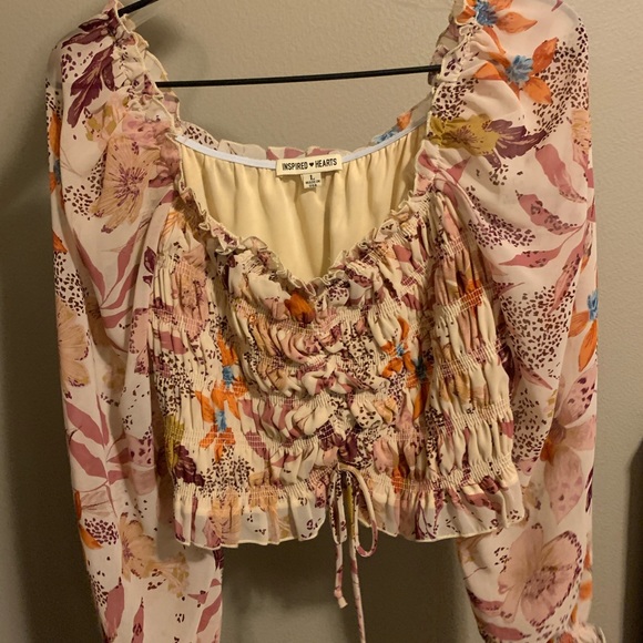 Juniors large smocked summer crop top - Picture 2 of 4